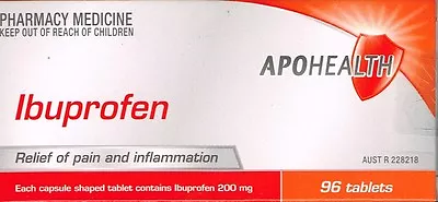 =>price Smash Apohealth Ibuprofen 200 Mg 96 Tablets Same As Nurofen • $11.50